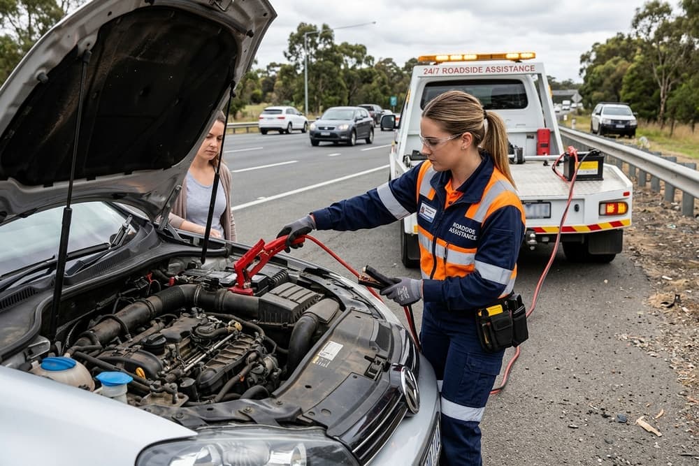 Emergency roadside assistance technician